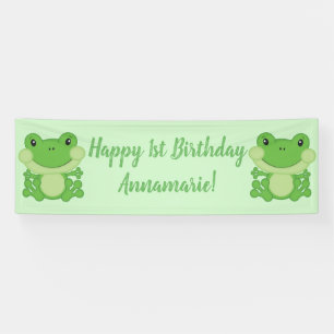 Banderoles Fête d'anniversaire de la grenouille