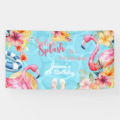 Banderoles Fête d'anniversaire de la piscine d'été (Horizontal)