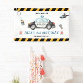Banderoles Fête d'anniversaire de la police de l'enfant Bienv (En situation)