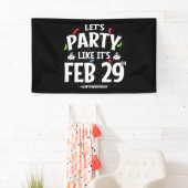 Banderoles Fête d'anniversaire de l'année bissextile 29 févr. (En situation)