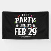 Banderoles Fête d'anniversaire de l'année bissextile 29 févr. (Horizontal)