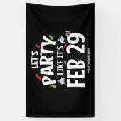 Banderoles Fête d'anniversaire de l'année bissextile 29 févr. (Vertical)