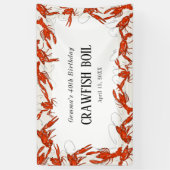 Banderoles Fête d'anniversaire de l'écrevisse rouge (Vertical)