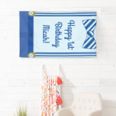 Banderoles Fête d'anniversaire de Little Man (En situation)