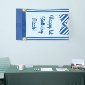 Banderoles Fête d'anniversaire de Little Man (Salon professionnel)