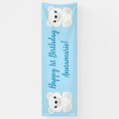 Banderoles Fête d'anniversaire de l'ours polaire (Vertical)