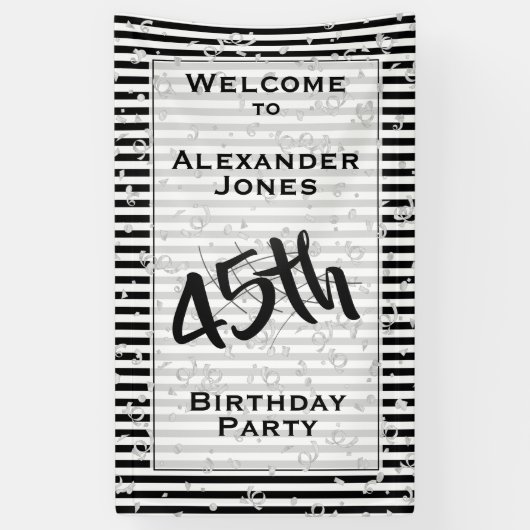 Banderoles Fête d'anniversaire de n'importe quel âge - Grèves (Vertical)