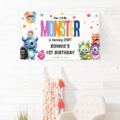 Banderoles Fête d'anniversaire de notre petit monstre (En situation)