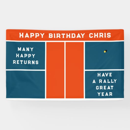 Banderoles Fête d'anniversaire de Pickleball (Horizontal)