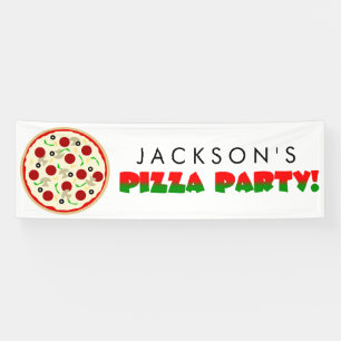 Banderoles Fête d'anniversaire de pizza