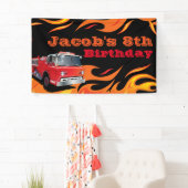 Banderoles Fête d'anniversaire de pompier (En situation)