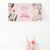 Banderoles Fête d'anniversaire de spa de beauté fille poussié (Insitu)