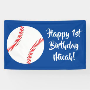 Banderoles Fête d'anniversaire de sports mignons de base-bal