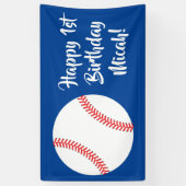 Banderoles Fête d'anniversaire de sports mignons de base-ball (Vertical)