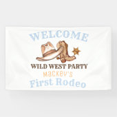 Banderoles Fête d'anniversaire de Wild West First Rodeo (Horizontal)