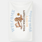 Banderoles Fête d'anniversaire de Wild West First Rodeo (Vertical)