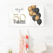 Banderoles Fête d'anniversaire des 50 ans (En situation)