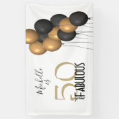 Banderoles Fête d'anniversaire des 50 ans (Vertical)