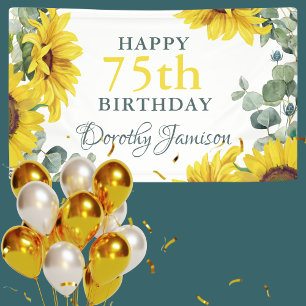 Banderoles Fête d'anniversaire des 75 ans de Tournesol