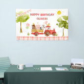 Banderoles Fête d'anniversaire des animaux de ferme tracteurs (Salon professionnel)