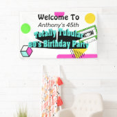 Banderoles Fête d'anniversaire des années 80 (En situation)