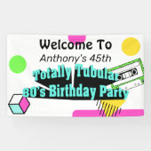 Banderoles Fête d'anniversaire des années 80 (Horizontal)