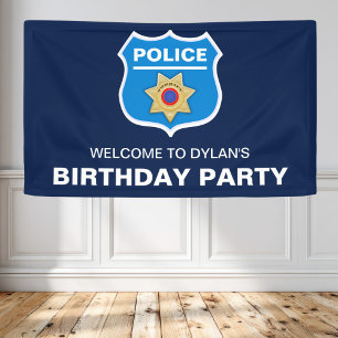 Banderoles Fête d'anniversaire des enfants d'un agent de poli