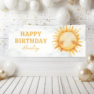 Banderoles Fête d'anniversaire des enfants en été ensoleillé