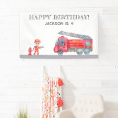 Banderoles Fête d'anniversaire des jeunes pompiers (En situation)