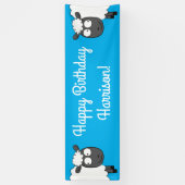 Banderoles Fête d'anniversaire des moutons (Vertical)