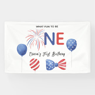 Banderoles Fête d'anniversaire du 4 juillet
