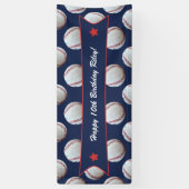 Banderoles Fête d'anniversaire du baseball (Vertical)