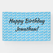 Banderoles Fête d'anniversaire du bateau à voile (Horizontal)