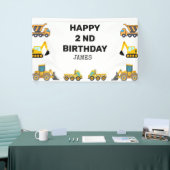 Banderoles Fête d'anniversaire du camion de construction (Salon professionnel)