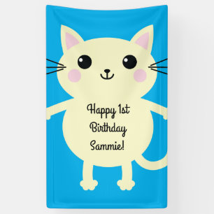 Banderoles Fête d'anniversaire du chat