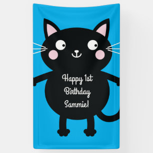 Banderoles Fête d'anniversaire du chat