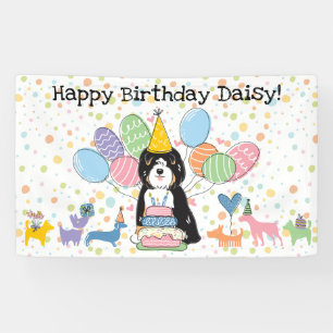 Banderoles Fête d'anniversaire du chien Terrier Tibétain tric