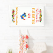 Banderoles Fête d'anniversaire du perroquet tropical (En situation)