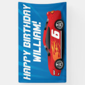 Banderoles Fête d'anniversaire faite sur commande de voiture (Vertical)