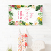 Banderoles Fête d'anniversaire flamingle (En situation)