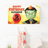 Banderoles Fête d'anniversaire Frankenstein (En situation)