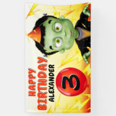 Banderoles Fête d'anniversaire Frankenstein (Vertical)