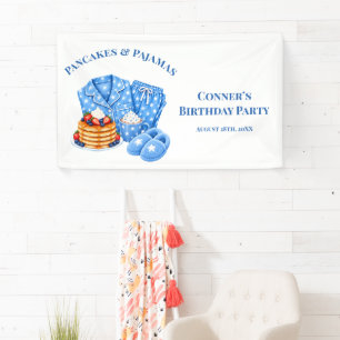 Banderoles Fête d'anniversaire garçon Gaufres et Pyjamas