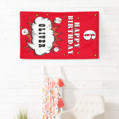 Banderoles Fête d'anniversaire garçon nuage bande dessinée de (En situation)