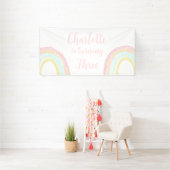 Banderoles Fête d'anniversaire Girl Pastel Rainbow (Insitu)