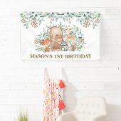 Banderoles Fête d'anniversaire lunatique d'animaux de bébé de (En situation)