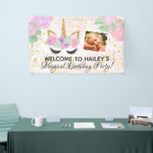 Banderoles Fête d'anniversaire magique de licorne de photo de (Salon professionnel)