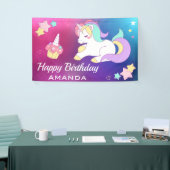 Banderoles Fête d'anniversaire magique mignonne de licorne (Salon professionnel)
