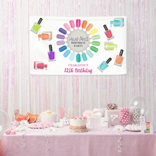 Banderoles Fête d'anniversaire Manucure Pédicure Ongles Fille (Fête)