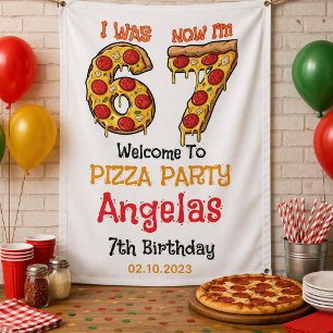 Banderoles Fête d'anniversaire moderne Slice Slice Boy Six Se